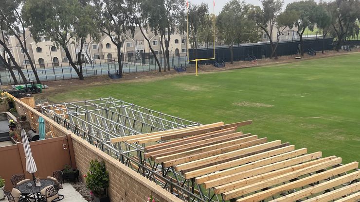 Oxnard residents told The Dallas Morning News that construction of the tent-like structure...
